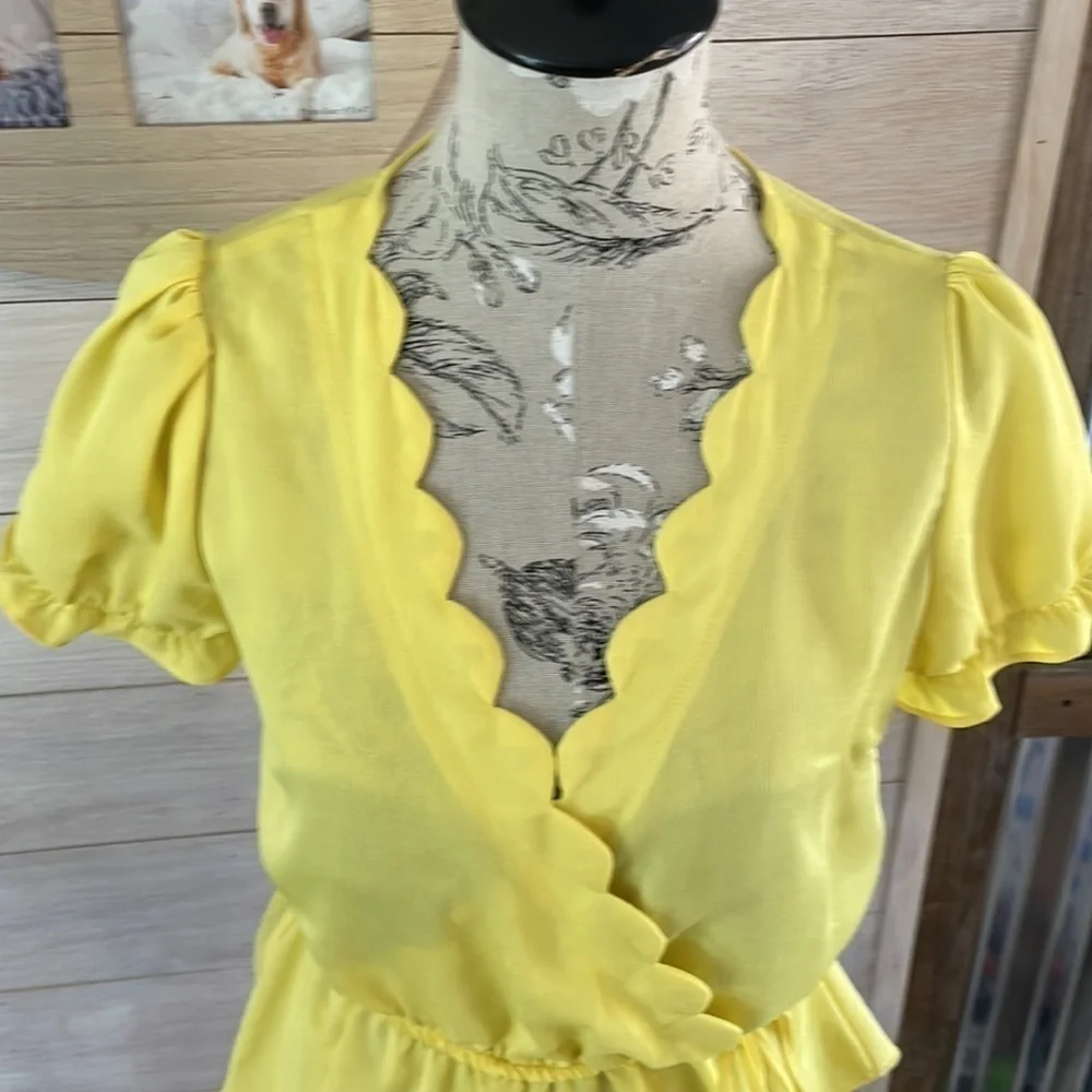 HAUTE Monde Yellow Top S - Picture 3 of 5